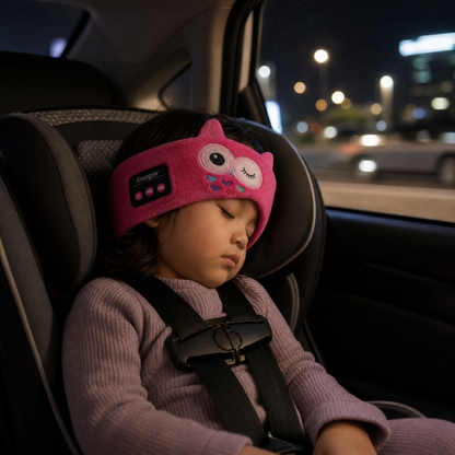 𝑩𝑳𝑼𝑬𝙎𝙃𝑶𝑻® 🧑‍👩‍🧒 Soft Bluetooth Sleep Headband For Kids, Toddlers & Adults Long Flights. Quiet Kids. Stress-Free Travel.