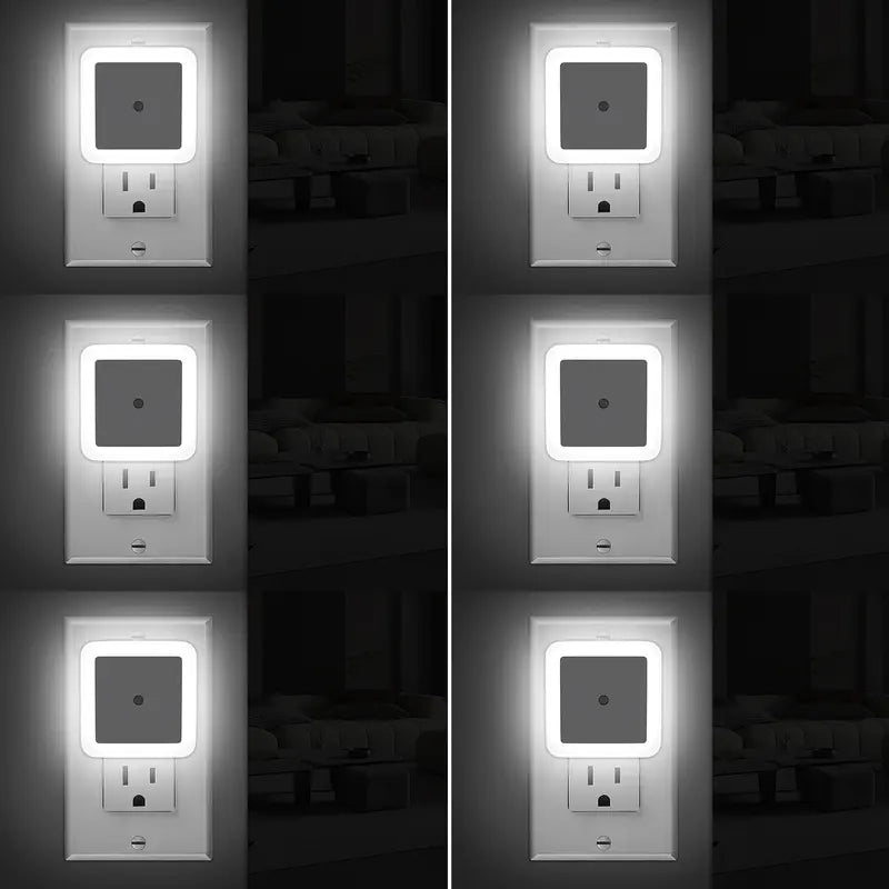 PKNEW® Dusk to Dawn Plug in LED Night Light – Warm White Sensor Lighting for Bedroom & Bathroom💡