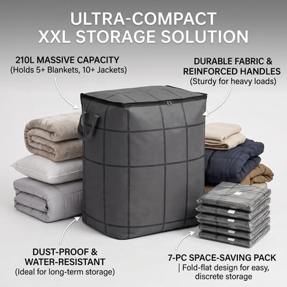 PKNEW® Extra Large Storage Bag – Keep Blankets, Clothes & Bedding Neatly Organized🛍️