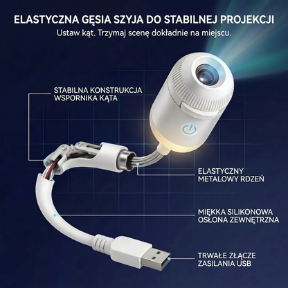 PKNEW®🍇 NEXT-GEN SMART PROJECTION HD Inteligentny Dynamiczny Holograficzny Projektor Nocny 5D 💫