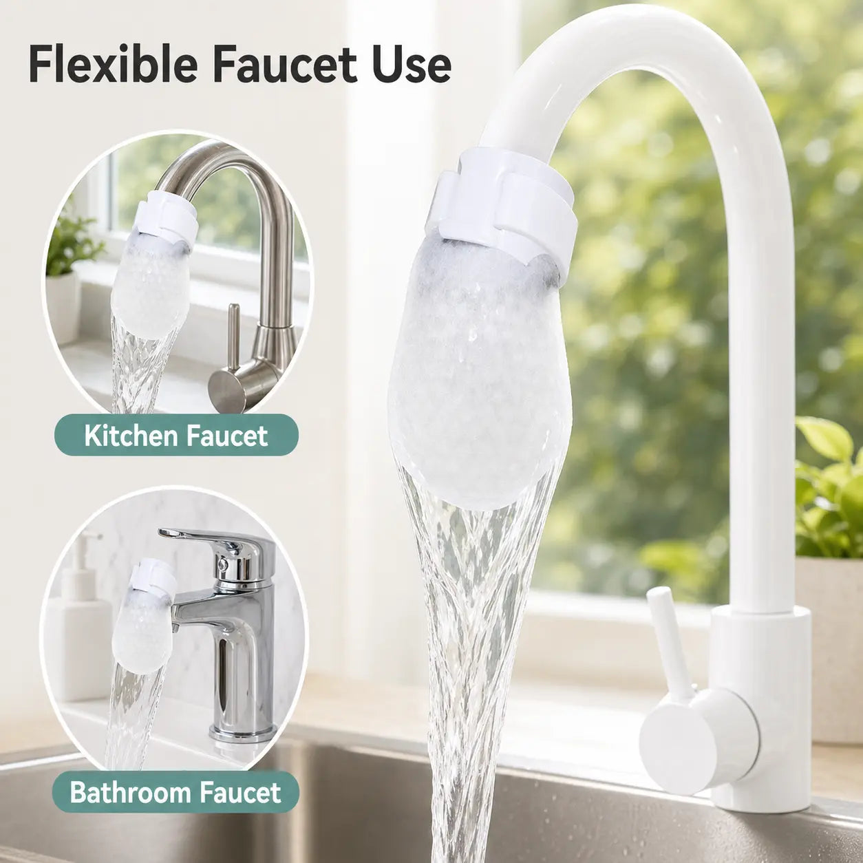 Extra 30% off on sale items | PKNEW® Faucet Filter Bags – 50 Pack Disposable Cotton Tap Water Filters for Cleaner Water, Reduced Splash & Sediment Protection🚰