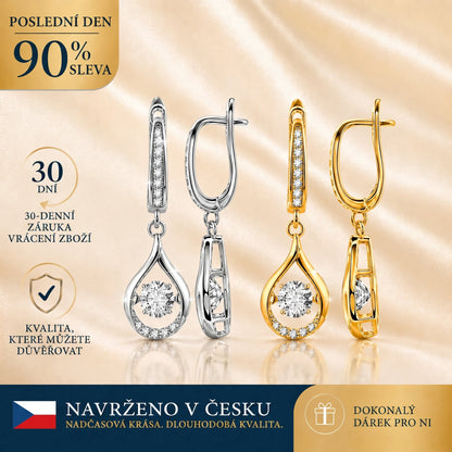 👑👑 DNES SLEVA 90 %✨: 1karátové „tančící“ náušnice z moissanitu – čistý komfort a třpyt stříbra S925, který si zasloužíte 💎