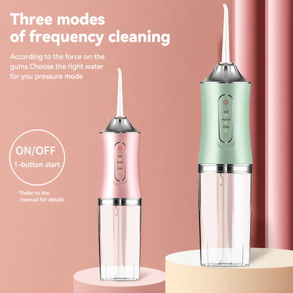 PKNEW® Electric Water Flosser, Portable RechargeableOral Irrigator with 4pcs Multifunctional Nozzlefor Home & Travel, Personal Oral CareAppliance, Oral Hygiene Kit, Dental WaterFlosser🦷