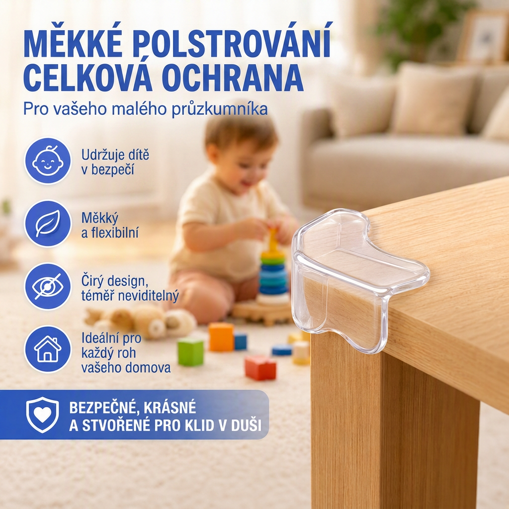 Průhledné chrániče rohů pro děti 💥 – Nárazuvzdorné a téměř neviditelné 💎