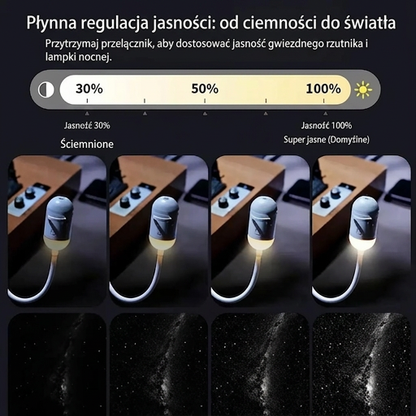 PKNEW®🍇 NEXT-GEN SMART PROJECTION HD Inteligentny Dynamiczny Holograficzny Projektor Nocny 5D 💫