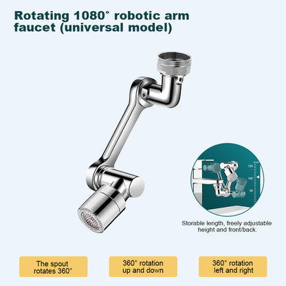 🔥Last Day Promotion 49% OFF🔥👍Rotating 1080° robotic arm faucet (universal model)--👩‍👩‍👧‍👧The direction and water flow rate can be freely adjusted