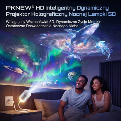 PKNEW®🍇 NEXT-GEN SMART PROJECTION HD Inteligentny Dynamiczny Holograficzny Projektor Nocny 5D 💫
