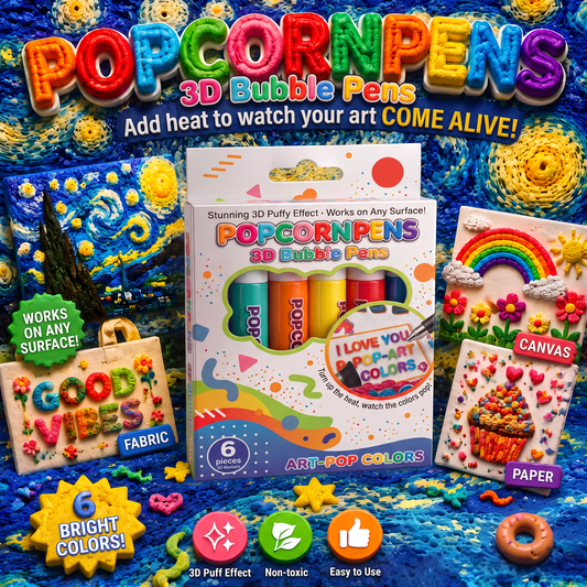 PKNEW® 3D Relief Art Pen🎨Turn Flat Drawings Into Touchable 3D Art-Food-grade safe material Safe and odorless🔥