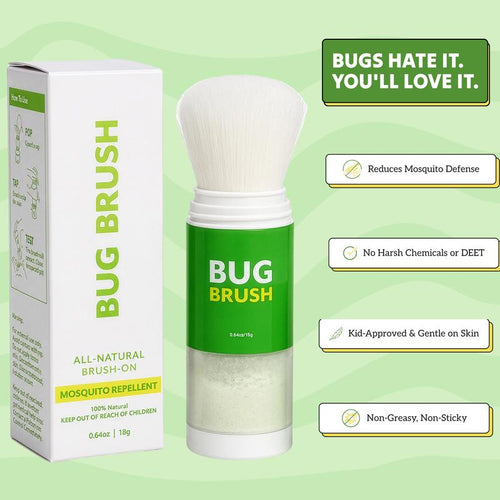 PKNEW® Bug Brush– DEET-Free Mosquito Repellent Powder, Plant-Based Brush-On Protection for Families & Kids🌿