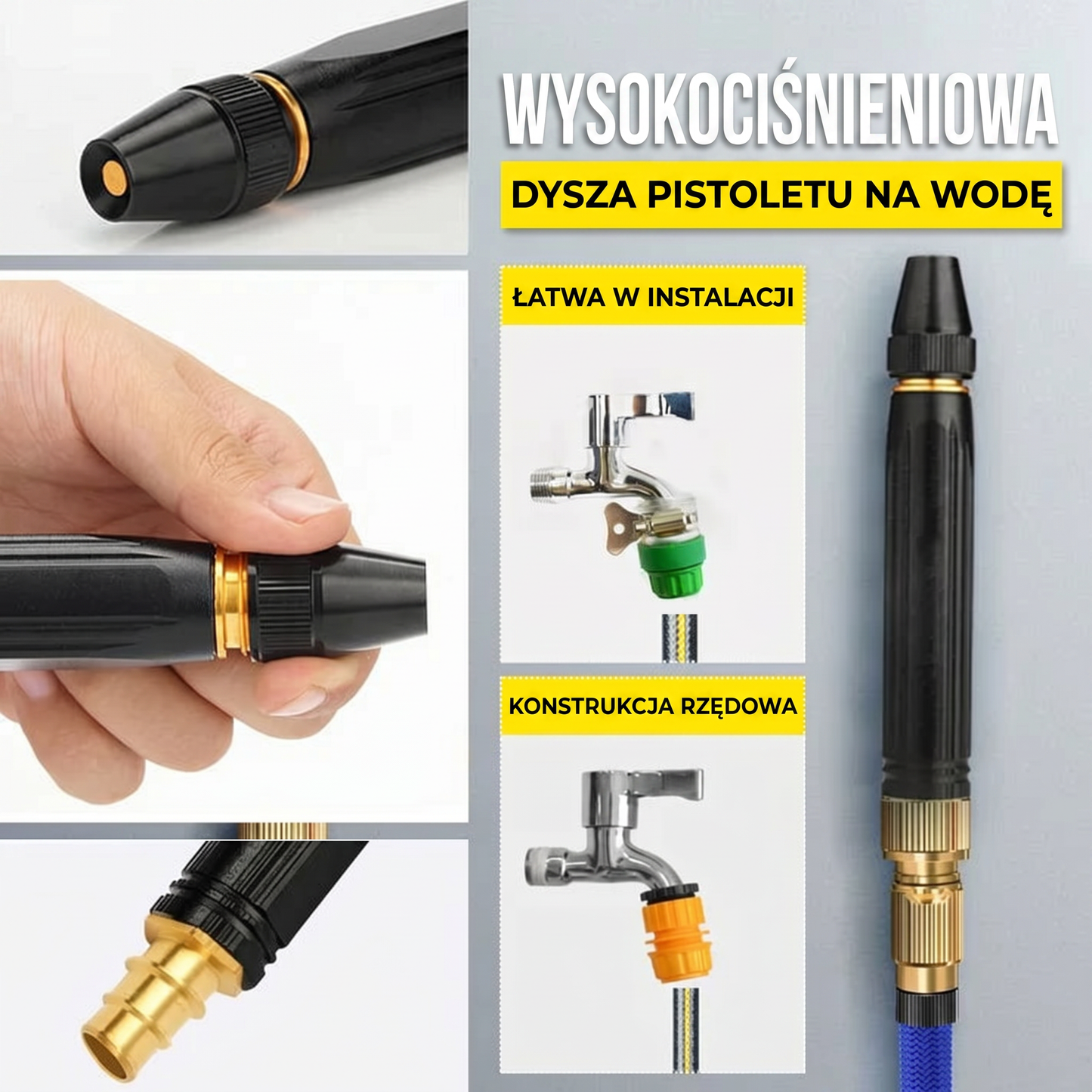 𝑷𝑲𝑵𝑬𝑾®🍈 Mocny pistolet wodny do mycia samochodu pod wysokim ciśnieniem🍈