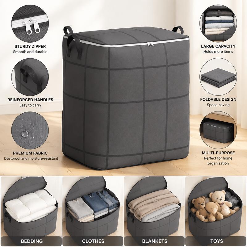 PKNEW® Extra Large Storage Bag – Keep Blankets, Clothes & Bedding Neatly Organized🛍️