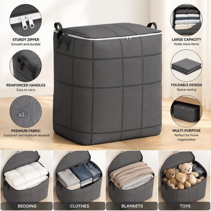 PKNEW® Extra Large Storage Bag – Keep Blankets, Clothes & Bedding Neatly Organized🛍️