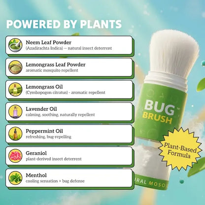 PKNEW® Bug Brush– DEET-Free Mosquito Repellent Powder, Plant-Based Brush-On Protection for Families & Kids🌿