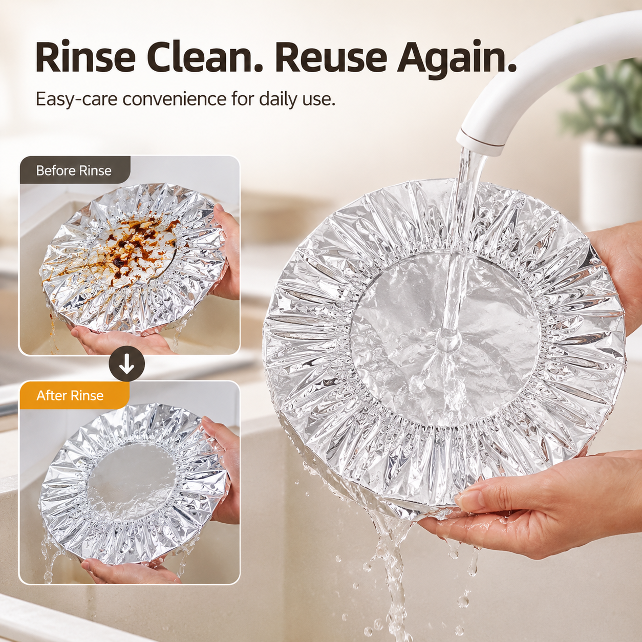 Extra 30% off on sale items | PKNEW® Collapsible Aluminum Foil Food Cover | Keep Meals Warm, Fresh & Protected from Fruit Flies