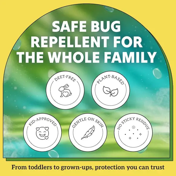 PKNEW® Bug Brush– DEET-Free Mosquito Repellent Powder, Plant-Based Brush-On Protection for Families & Kids🌿