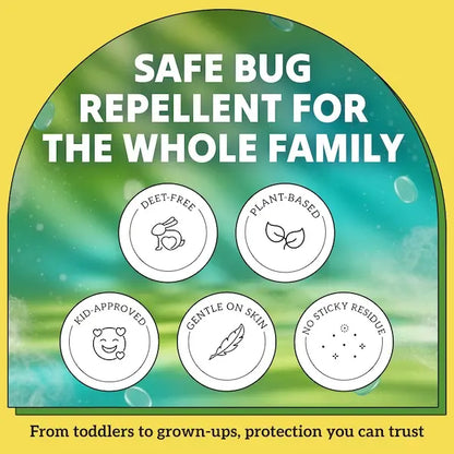 PKNEW® Bug Brush– DEET-Free Mosquito Repellent Powder, Plant-Based Brush-On Protection for Families & Kids🌿