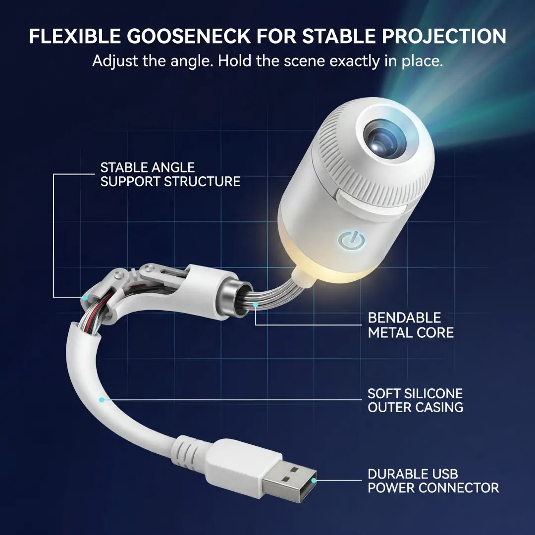 PKNEW® NEXT-GEN SMART PROJECTION HD Smart Dynamic 5D Holographic Night Light Projector💡