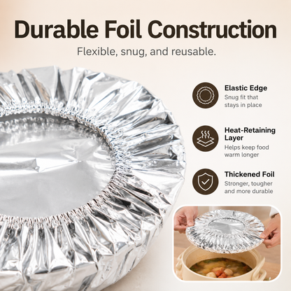 Extra 30% off on sale items | PKNEW® Collapsible Aluminum Foil Food Cover | Keep Meals Warm, Fresh & Protected from Fruit Flies