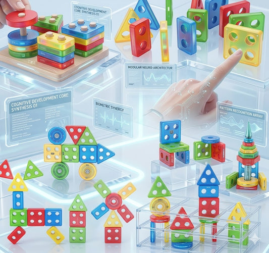 6-Piece Wooden Montessori Educational Toy Set - Baby Early Development & Learning Puzzles