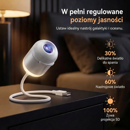 PKNEW®🍇 NEXT-GEN SMART PROJECTION HD Inteligentny Dynamiczny Holograficzny Projektor Nocny 5D 💫