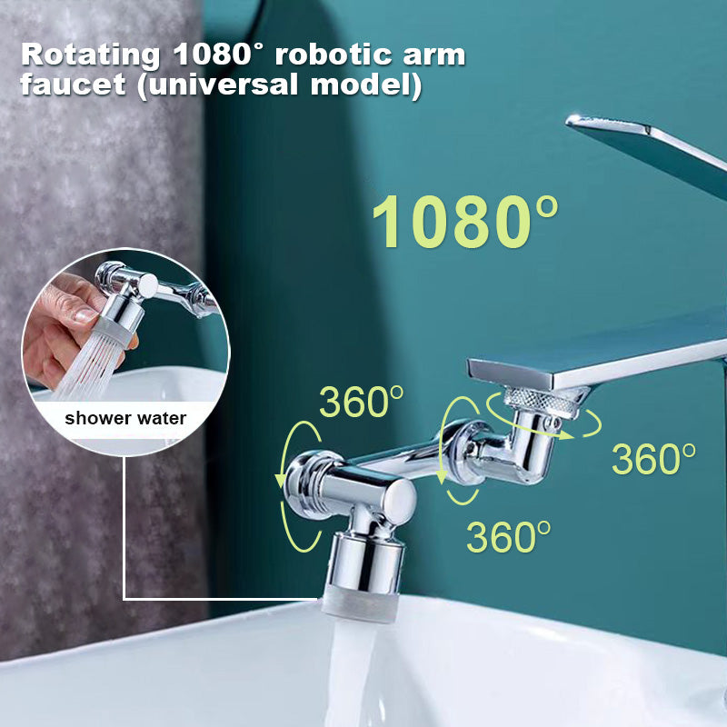 🔥Last Day Promotion 49% OFF🔥👍Rotating 1080° robotic arm faucet (universal model)--👩‍👩‍👧‍👧The direction and water flow rate can be freely adjusted