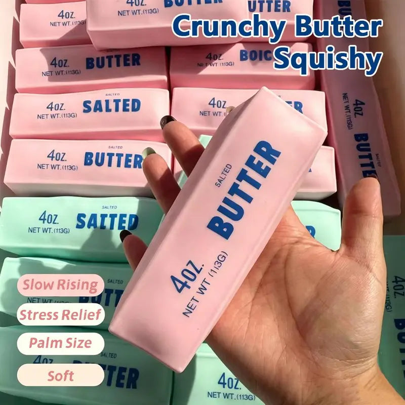 PKNEW® 🧀Crunchy Cheese Stick Squishy Toy – Slow Rebound Sensory Fidget Toy, Stress Relief Squeeze Gift for Kids & Adults