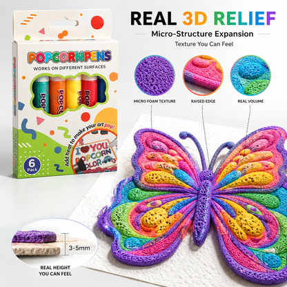 PKNEW® 3D Relief Art Pen🎨Turn Flat Drawings Into Touchable 3D Art-Food-grade safe material Safe and odorless