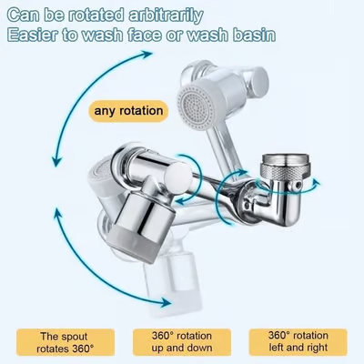 🔥Last Day Promotion 49% OFF🔥👍Rotating 1080° robotic arm faucet (universal model)--👩‍👩‍👧‍👧The direction and water flow rate can be freely adjusted