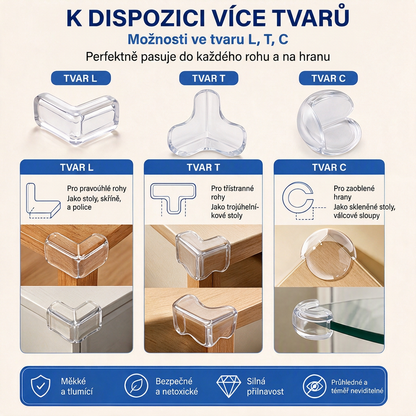Průhledné chrániče rohů pro děti 💥 – Nárazuvzdorné a téměř neviditelné 💎
