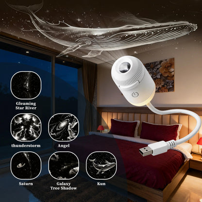 PKNEW® NEXT-GEN SMART PROJECTION HD Smart Dynamic 5D Holographic Night Light Projector💡