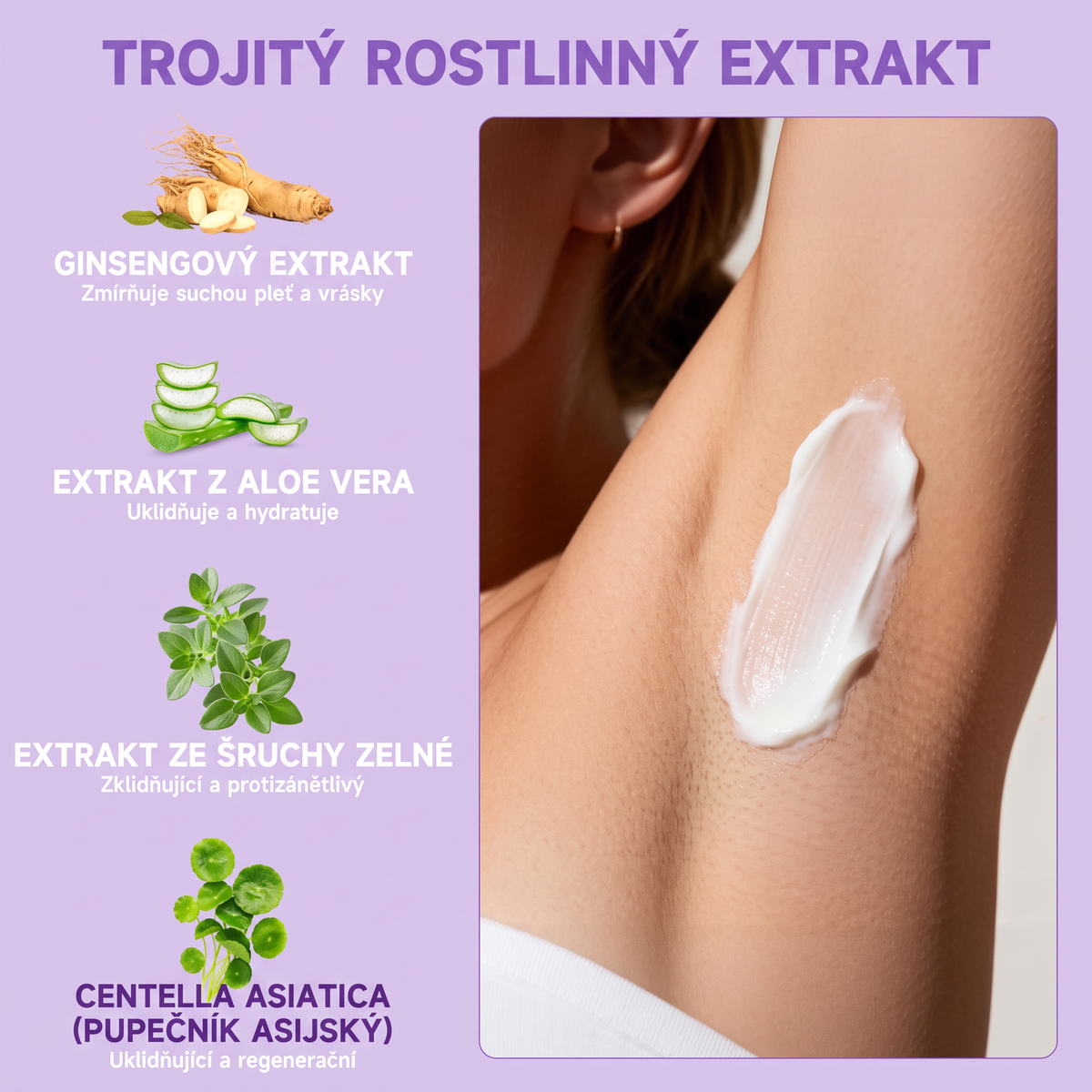 🌱Šetrný krém na bezbolestné odstranění chloupků 💧vhodný pro muže i ženy