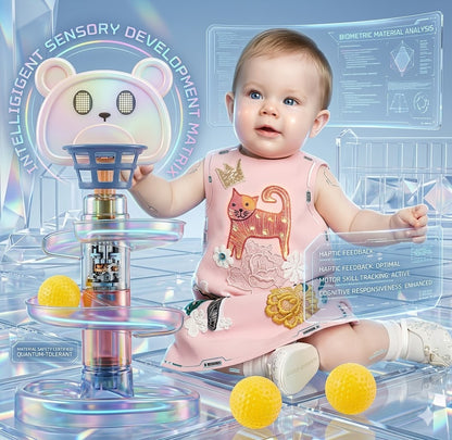 Colorful Ball Drop & Roll Tower - Baby Stacking Track Playset - Perfect First Birthday Educational Gift