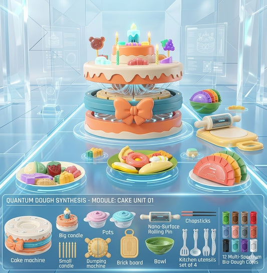 DIY Play Dough Tools Set with 3D Plasticine Molds | Colorful Ice Cream Clay Noodle Maker | Creative Kids Toy for Birthday & Preschool Learning