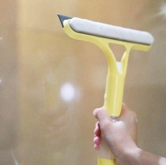 🌈🌈 3in1 窓用クリーナー：スプレー・ブラシ・スクイジーがこれ1つに（家庭・車用）💧