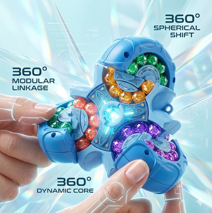 Educational Magic Bean Puzzle Cube - 6-Sided Rotating Fidget Spinner - STEM Brain Teaser Sensory Toy for Kids