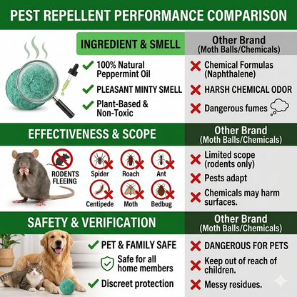 🐁Peppermint Pest Repellent Balls - Mice Rats Spiders Gone!--Safe For Pets