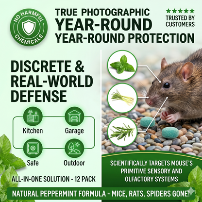 🐁Peppermint Pest Repellent Balls - Mice Rats Spiders Gone!--Safe For Pets