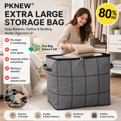 PKNEW® Extra Large Storage Bag – Keep Blankets, Clothes & Bedding Neatly Organized🛍️