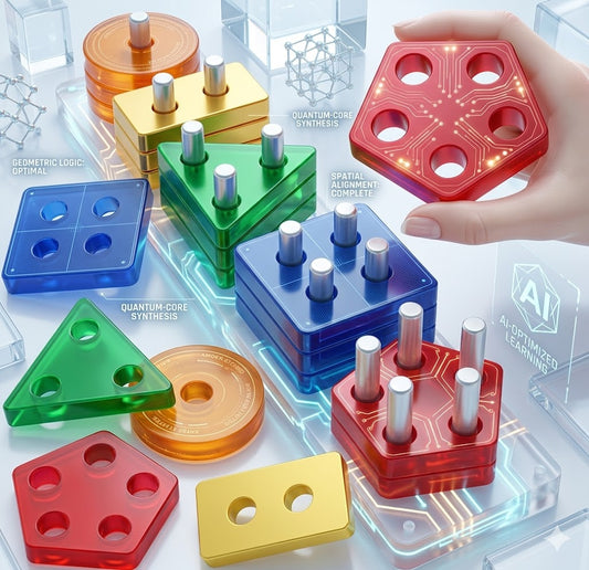 Montessori Wooden Sorting Stacking Puzzle | Fine Motor Skill Toy for Toddlers 1+ | Preschool Educational Learning Toy