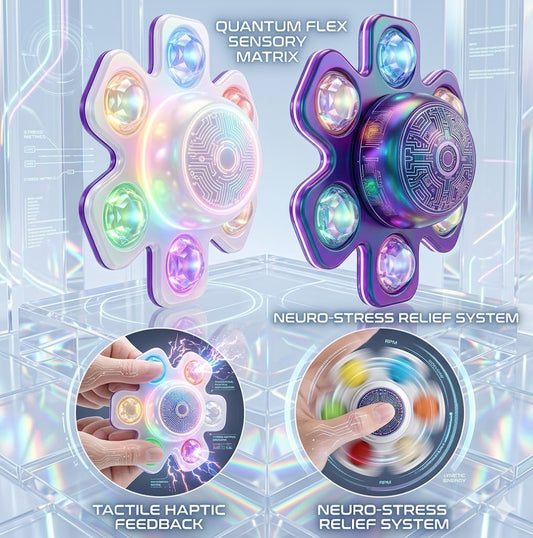 Reversible Face Bubble Spinner - ADHD & Autism Sensory Fidget Toy - Calming Stress Relief Gift for Children