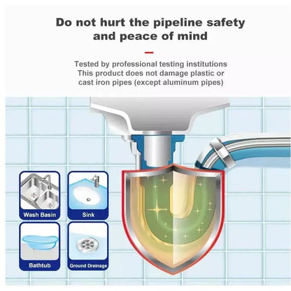 PKNEW® Powerful Sink and Drain Cleaner Powder, Fast Foaming Drain Cleaner for Kitchen and Pipes Cleaning Tool