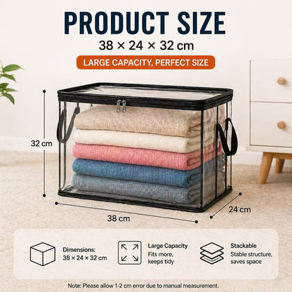 ⏰🔥LIMITED TIME 40% OFF! 🏠 Transparent Large-Capacity Dustproof & Moisture-Proof Storage Bag – Perfect for Clothes, Toys, Books & More ✨-Navalonixcosh®