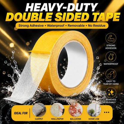 Extra 30% off on sale items | PKNEW® Heavy-Duty Double Sided Tape, StrongAdhesive, Waterproof & Removable, No Residue, Idealfor Carpet, Wallpaper, Balloons & Home Use🧻