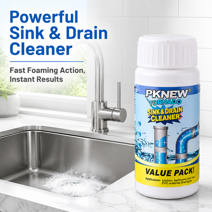 PKNEW® Powerful Sink and Drain Cleaner Powder, Fast Foaming Drain Cleaner for Kitchen and Pipes Cleaning Tool