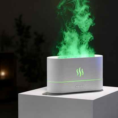 PKNEW® Flame-Effect Air Aroma Diffuser with 7-Color LED&Auto-Off Protection for Home & Office🔥