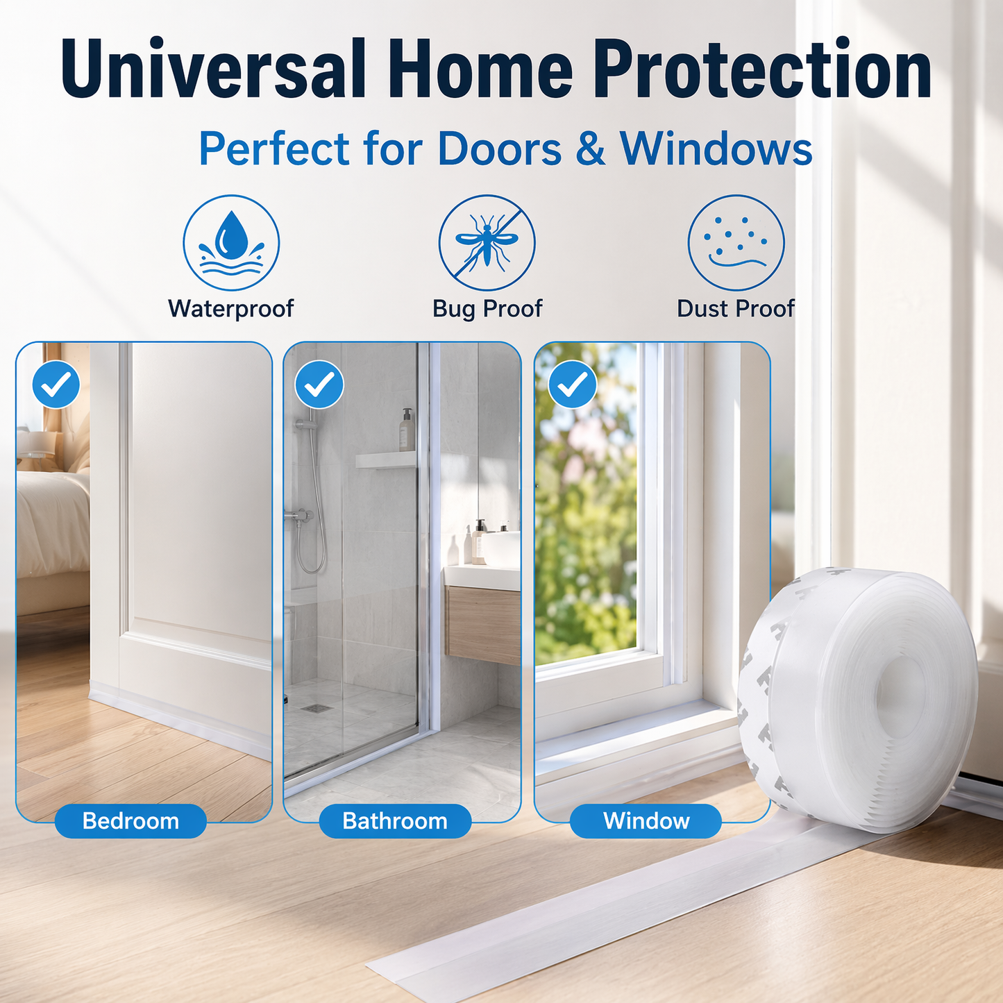 PKNEW® Summer Door Seal Strip – Keep Cool Air In & Block Heat, Dust & Bugs❄️