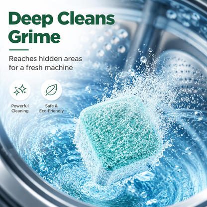 Extra 30% off on sale items | PKNEW® Washing Machine Cleaner Tablets 12 Pack, Pet Safe, Eco-Friendly, Deep Clean & Odor Removal, Keeps Washer Fresh