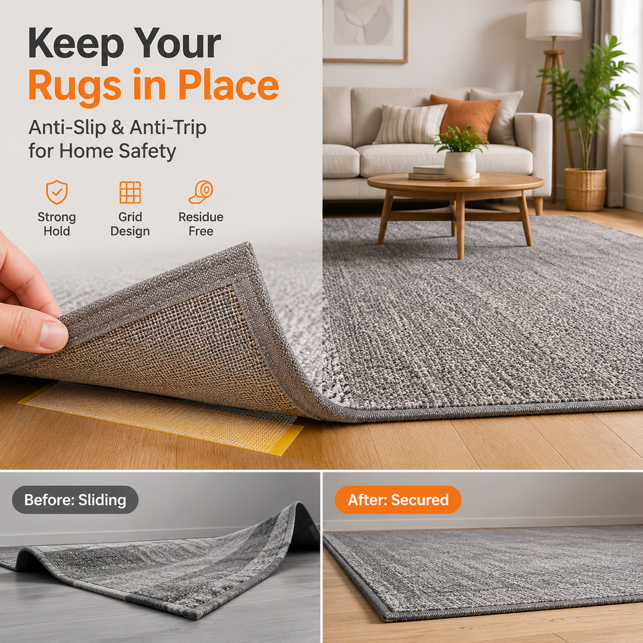 Extra 30% off on sale items | PKNEW® Heavy-Duty Double Sided Tape, StrongAdhesive, Waterproof & Removable, No Residue, Idealfor Carpet, Wallpaper, Balloons & Home Use🧻