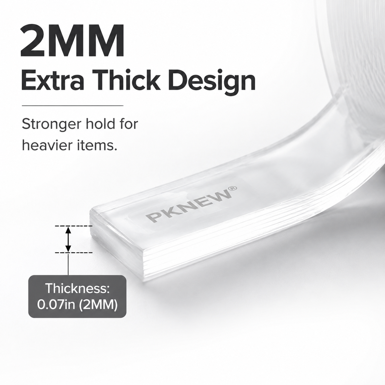 PKNEW® Heavy Duty Nano Multi-Roll Mounting Tape, Easy Application with Precise Measurement