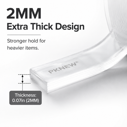 PKNEW® Heavy Duty Nano Multi-Roll Mounting Tape, Easy Application with Precise Measurement